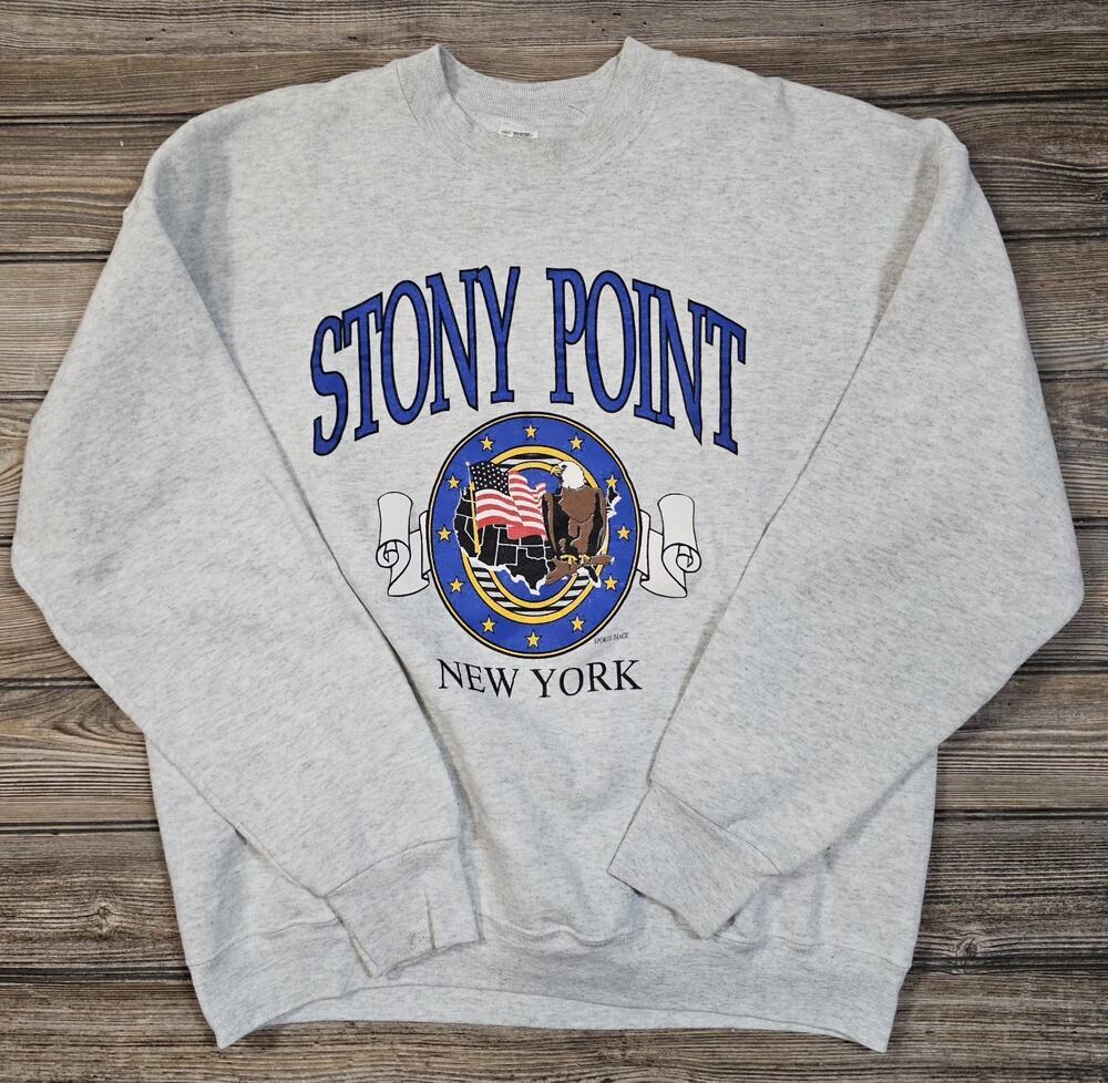 Vintage Stony Point New York Crewneck Sweatshirt Adult Size XL Graphic Print 90s